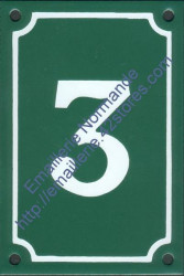 French enamel house number sign (15x10cm) only from 0 to 9