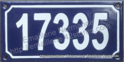 French enamel house sign (10x18cm) 5 digit house number sign