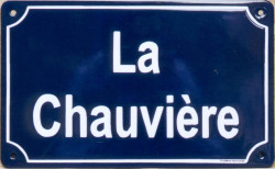 Custumised French enamel street sign 20x30cm (Arial block & small letters)