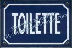 Traditional French enamel sign (10x15cm) WC - Toilet