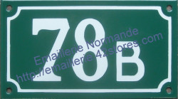 French enamel house number (10x18cm) from 10 to 999A, B... or BIS, TER