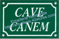 Latin enamel sign (10x15cm) Beware dog - cave canem