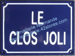 Made to order French enamel sign 15x20cm