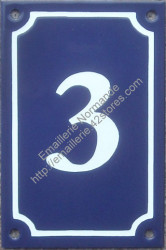 French enamel door number sign (15x10cm) only from 0 to 9 (new writting)