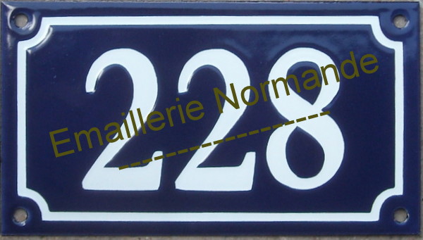 genuine traditional french enamel house number sign 